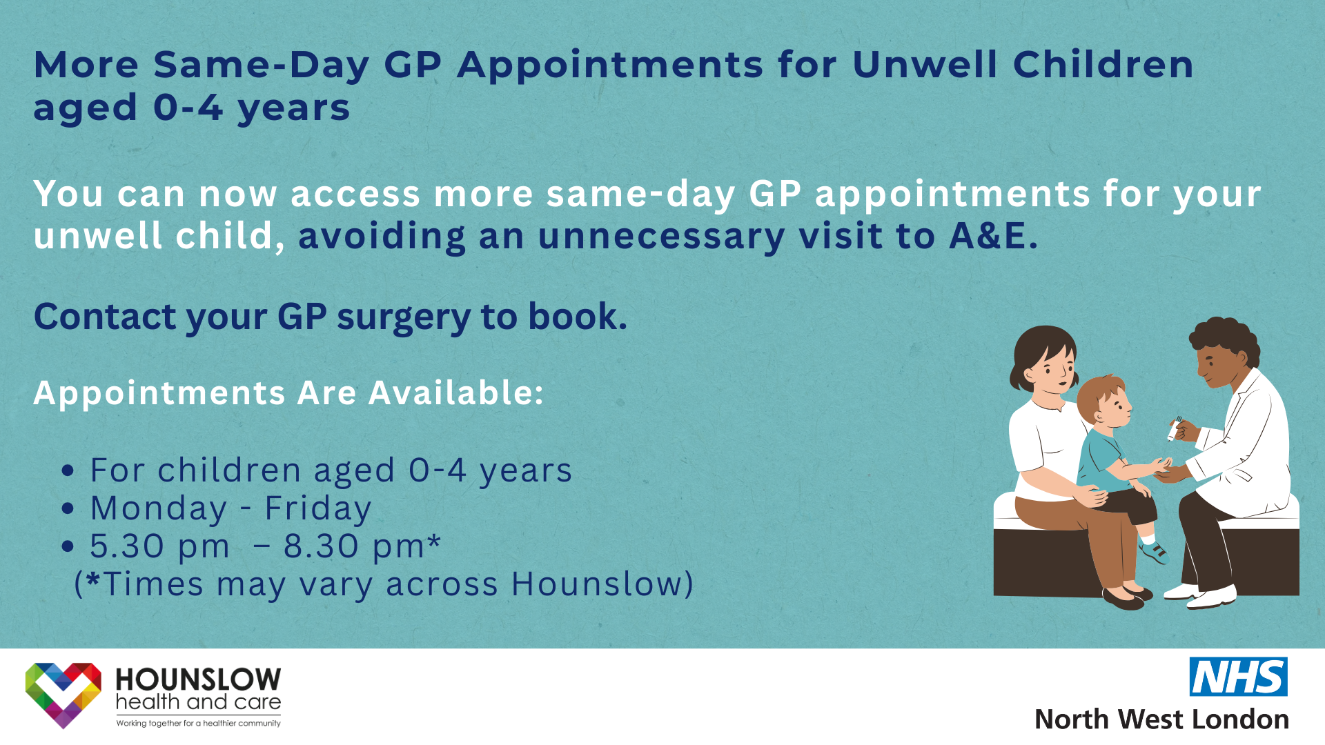 GP appointment flyer