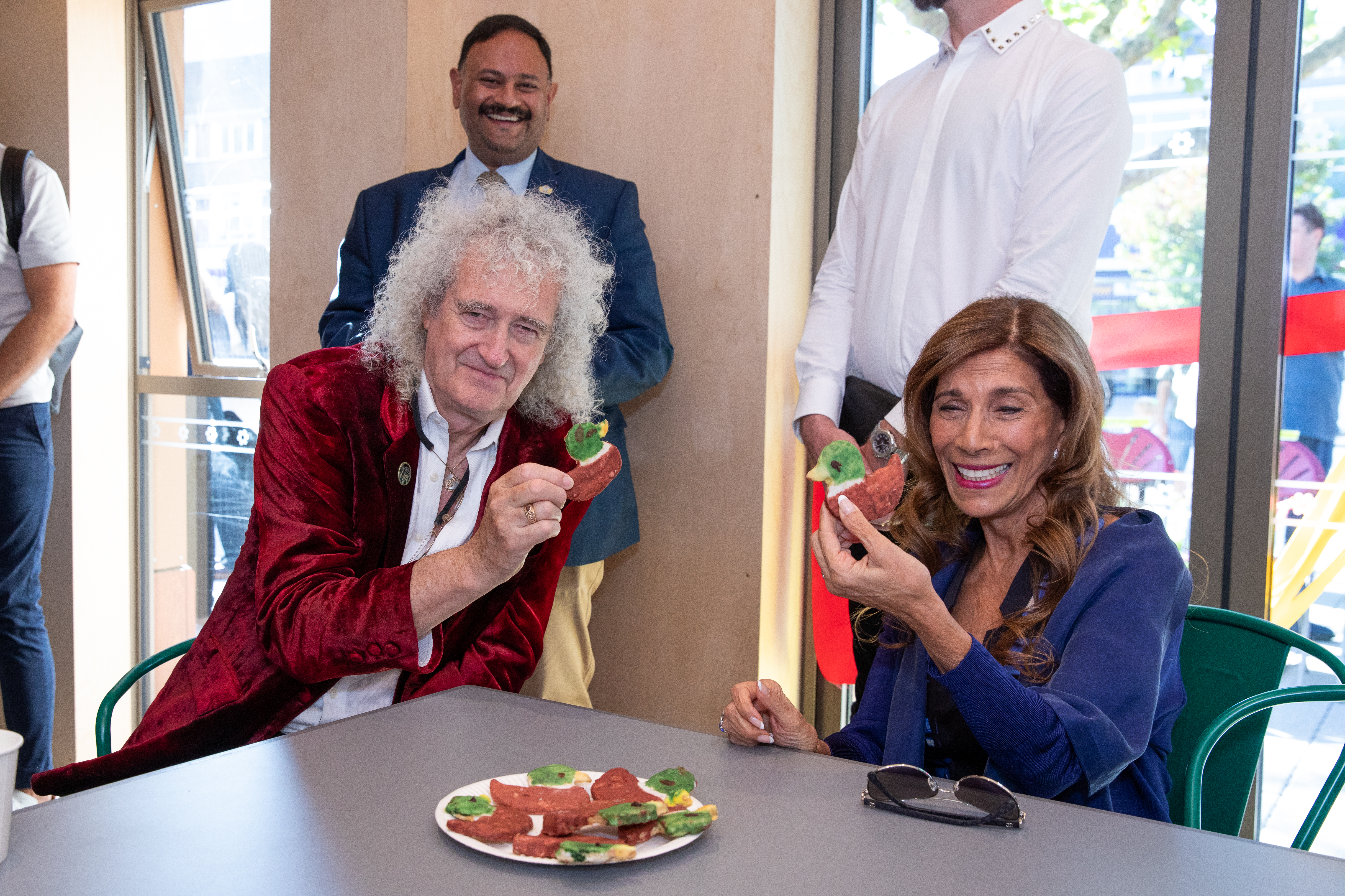 Queen's Brian May with Freddie Mercury’s sister Kashmira Bulsara