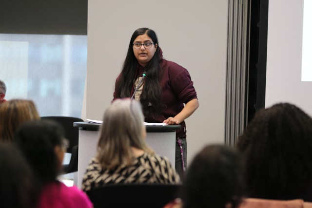 A speaker at the 2025 International Womens Day event at Hounslow House