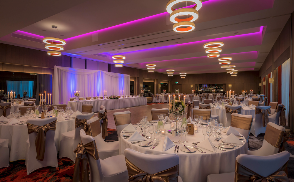 The Clayton Hotel dressed for a wedding