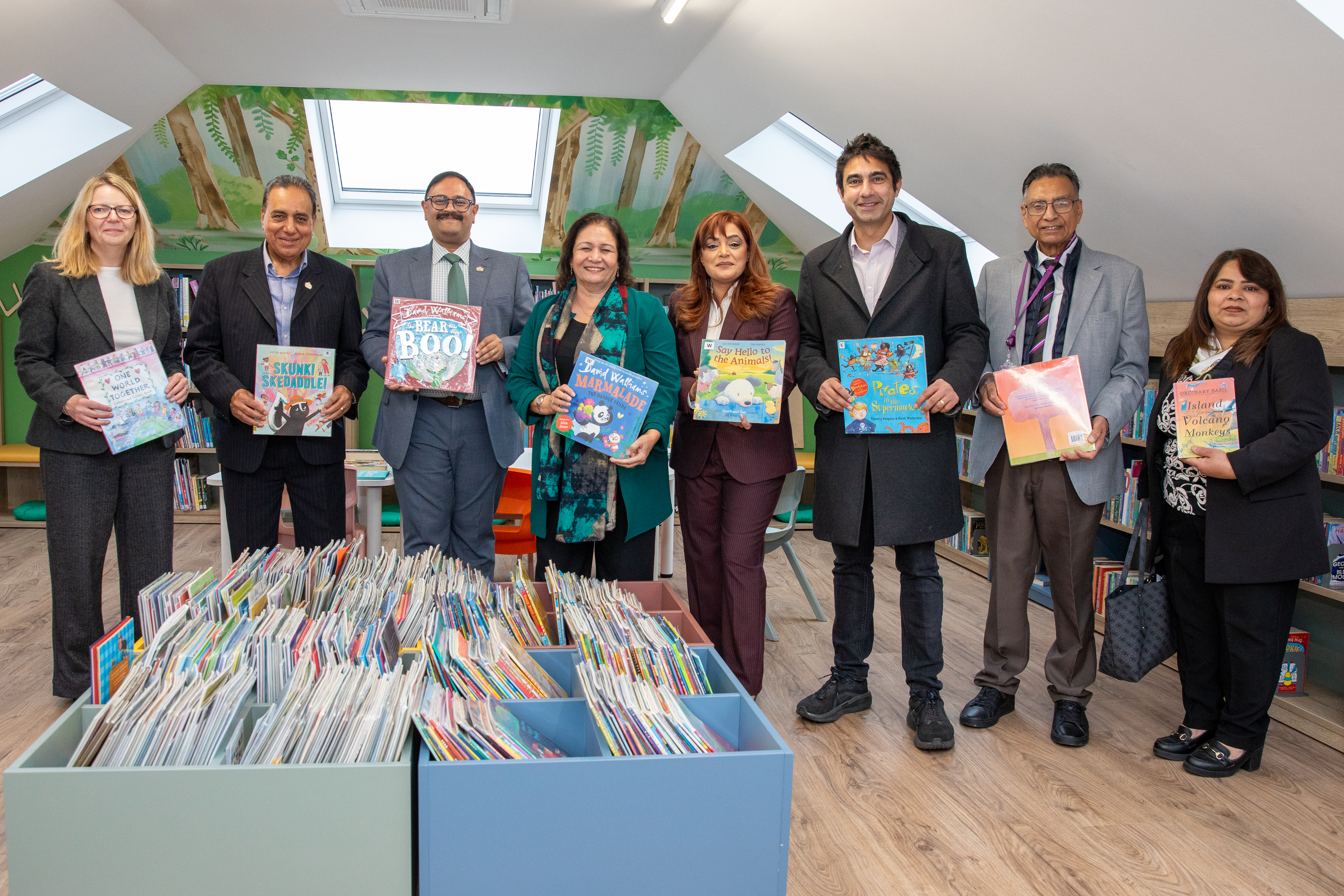 Cllrs and council officers in the new children s library