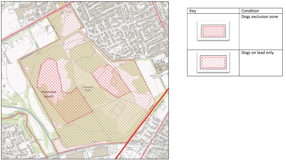 Map of Hounslow Heath