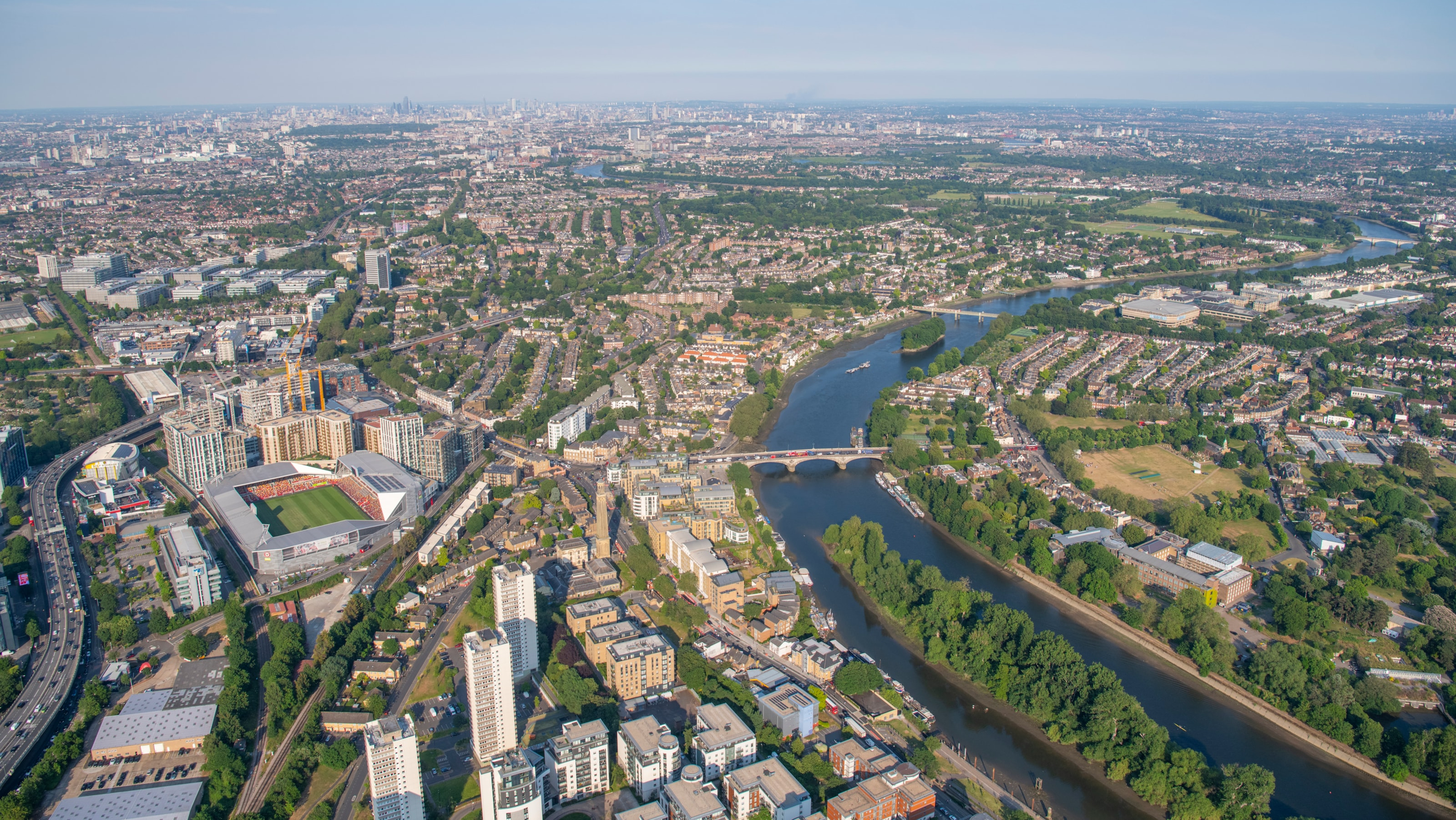 Aerial shot of Hounslow