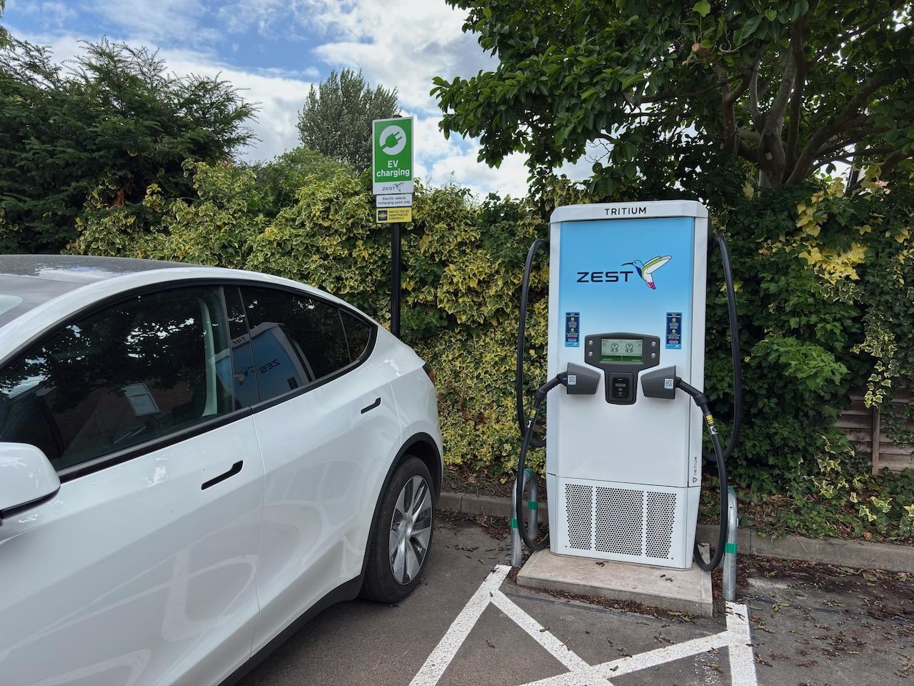A charge point by an operator called Zest in Hounslow