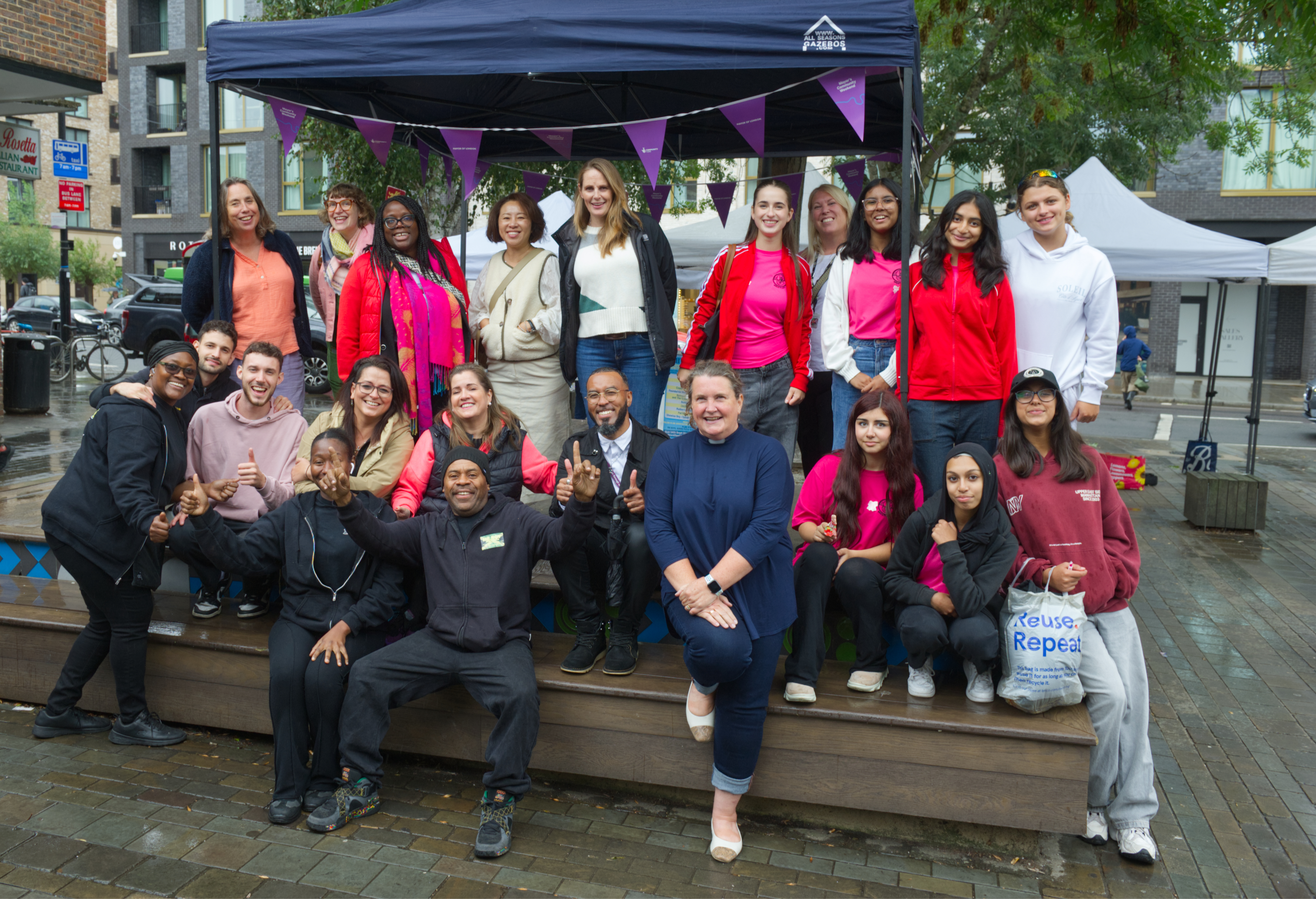 The team taking part in Brentford Community Day