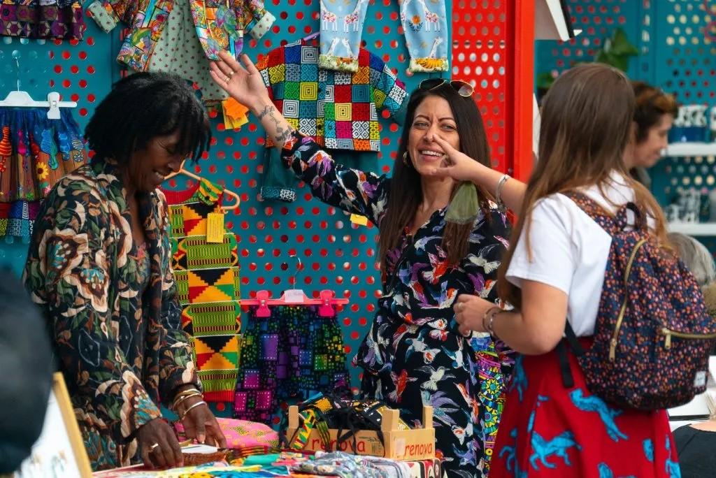 Image of people at Boston Manor Arts Market 