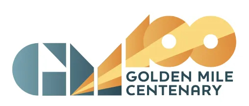 Golden mile centenary logo