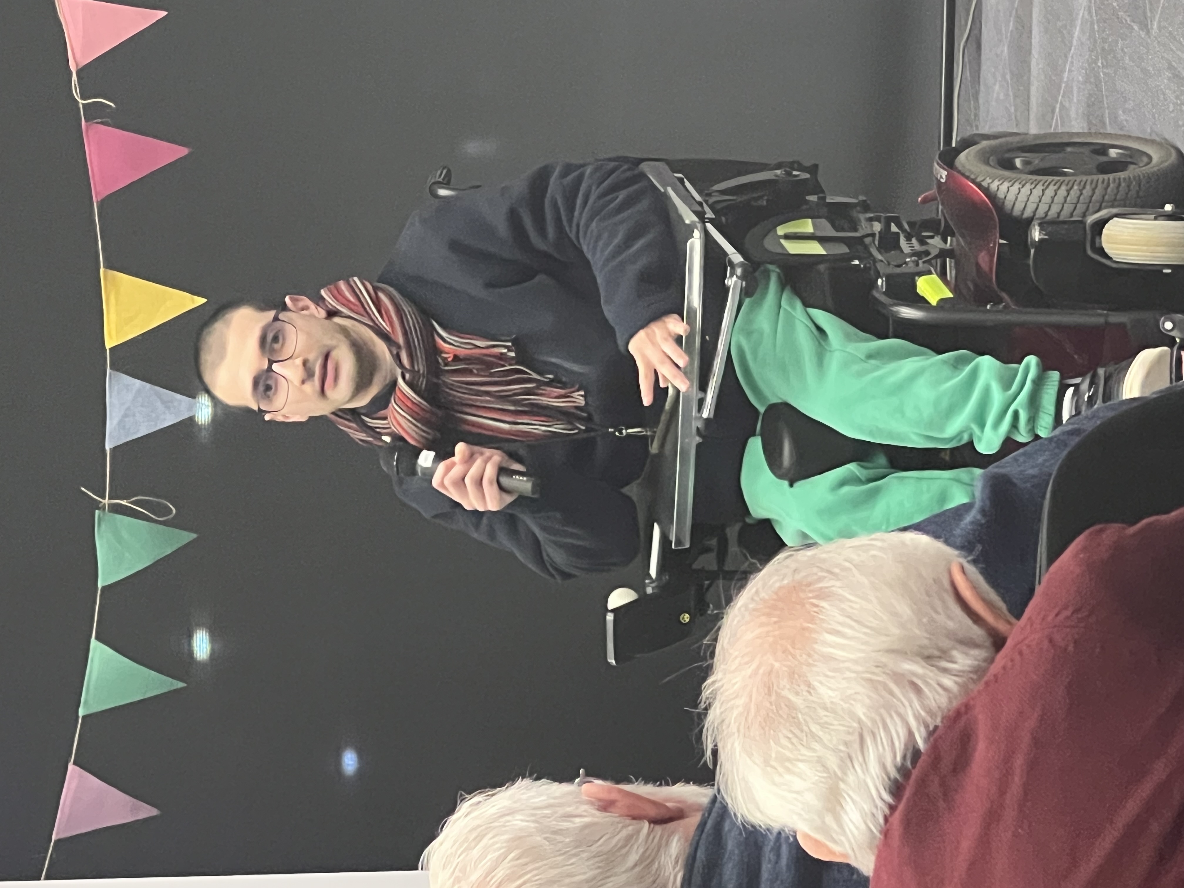 Man introducing documentary